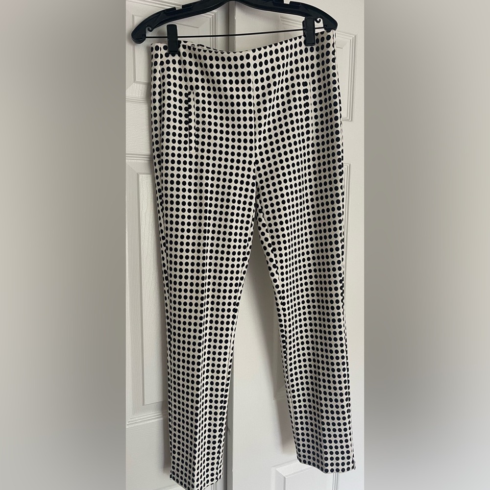 Chico's Black & White Polka Dot Cropped Pants